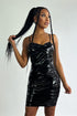 Zelda Latex Ruched Dress Apparel & Accessories KNOWSTYLE Small Black